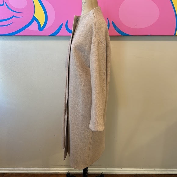 Oak + Fort Tan Beige Taupe Wool Blend Coat - Picture 7 of 10